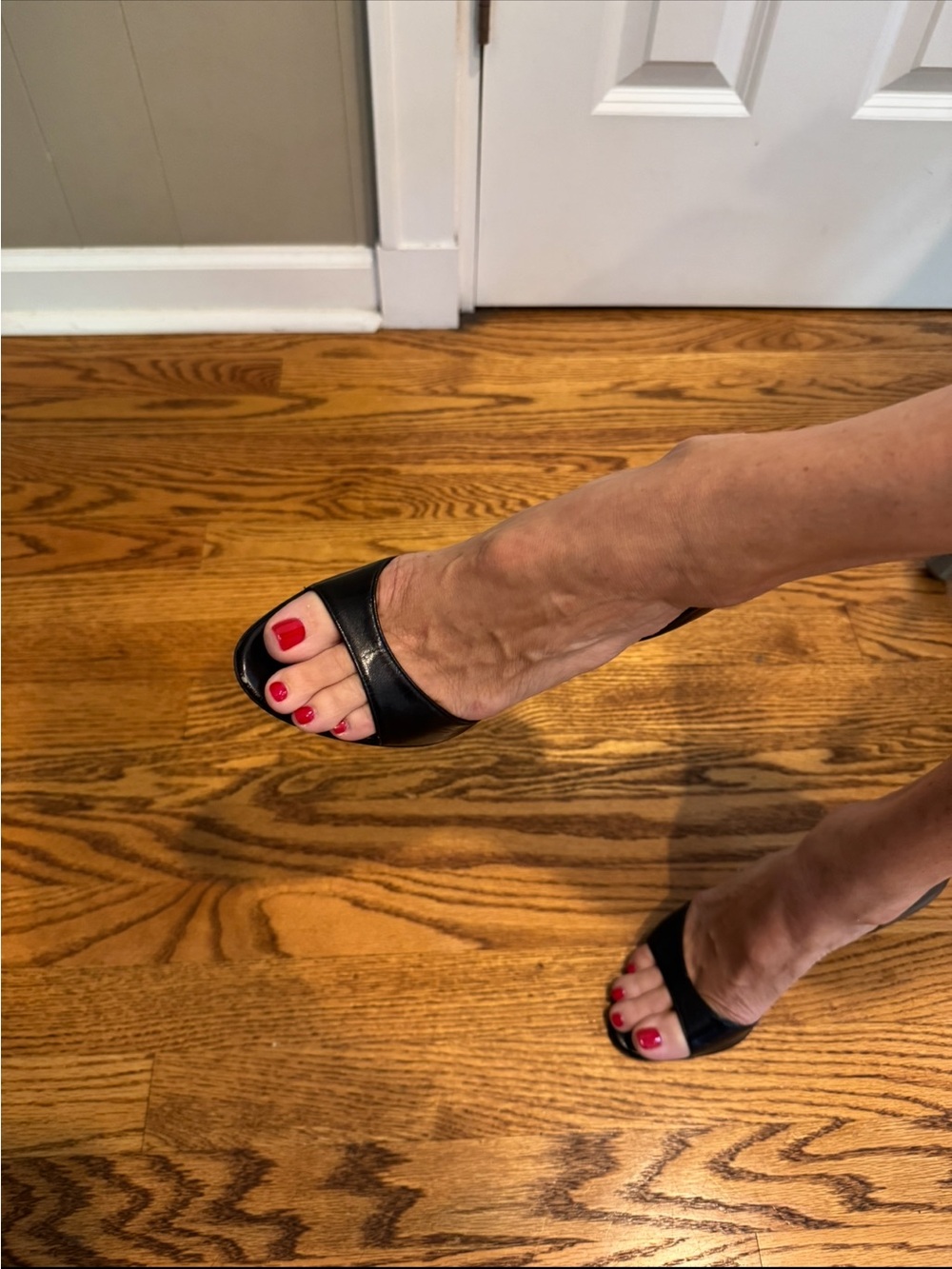 Aldo Black Open-Toe D'Orsay Heels